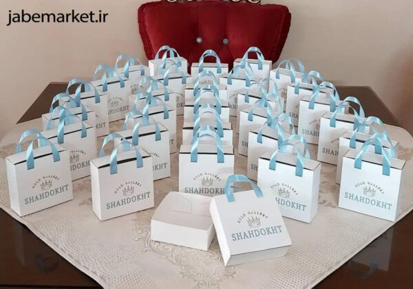 جعبه کشویی دسته دار روبانی سایز 10 در 10 ارتفاع 4