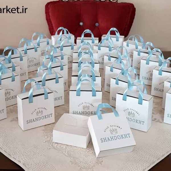 جعبه کشویی دسته دار روبانی سایز 10 در 10 ارتفاع 4